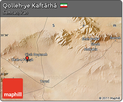 Satellite Map of Qolleh-ye Kaftārhā