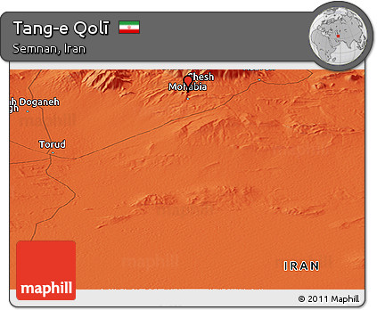Political Panoramic Map of Tang-e Qolī