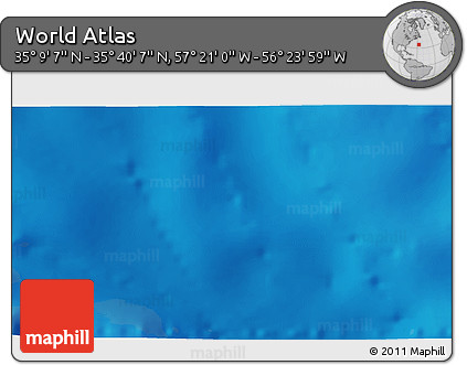 Physical 3D Map of the Area around 35° 24' 37" N, 56° 52' 30" W
