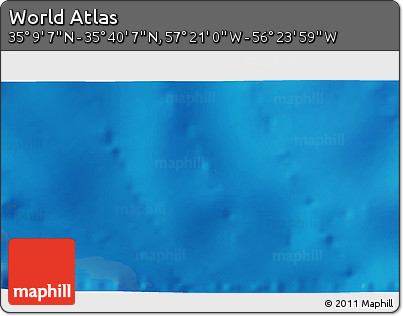 Physical 3D Map of the Area around 35° 24' 37" N, 56° 52' 30" W