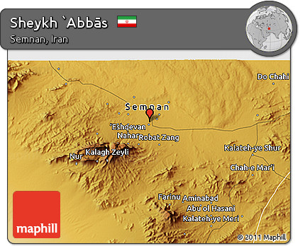 Physical 3D Map of Sheykh `Abbās