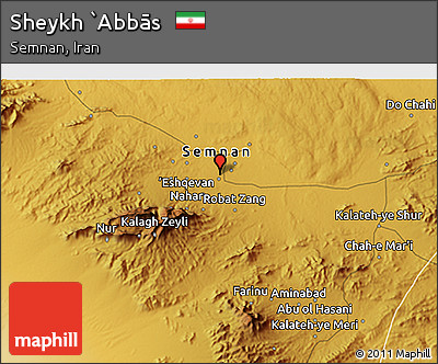 Physical 3D Map of Sheykh `Abbās