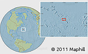 Savanna Style Location Map of the area around 35° 24' 37" N, 57° 43' 30" W, hill shading