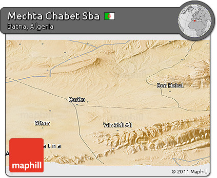 Satellite Panoramic Map of Mechta Chabet Sba