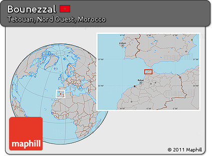 Gray Location Map of Bounezzal