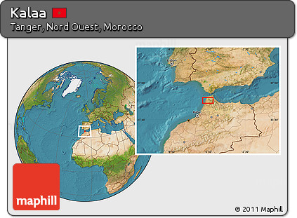 Satellite Location Map of Kalaa