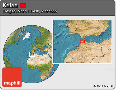 Satellite Location Map of Kalaa