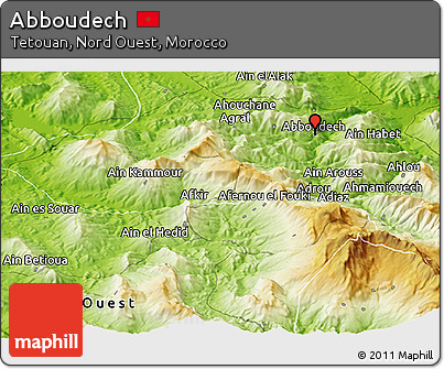 Physical Panoramic Map of Abboudech