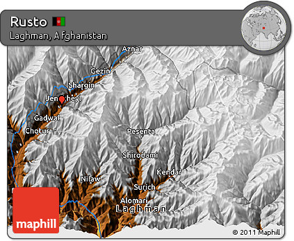 Physical 3D Map of Rusto