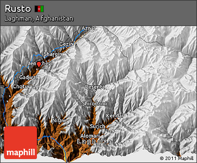 Physical 3D Map of Rusto
