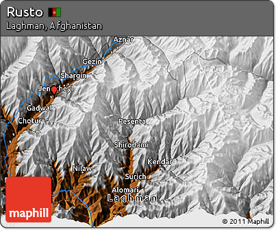 Physical 3D Map of Rusto