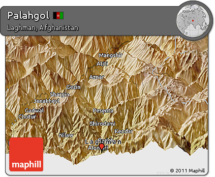 Satellite Panoramic Map of Palahgol