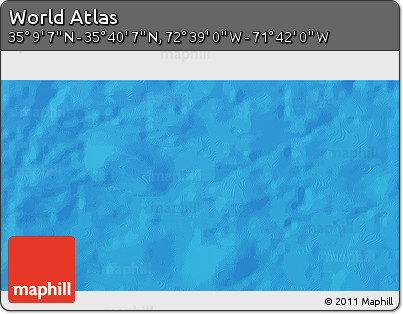 Shaded Relief 3D Map of the Area around 35° 24' 37" N, 72° 10' 30" W