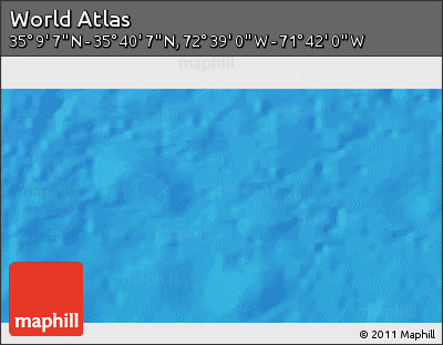 Shaded Relief 3D Map of the Area around 35° 24' 37" N, 72° 10' 30" W