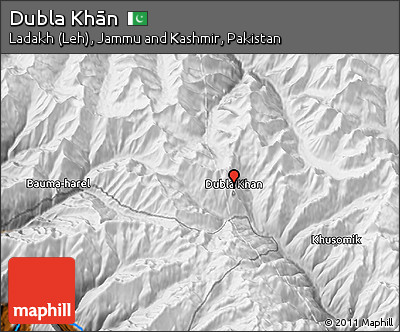 Physical 3D Map of Dubla Khān