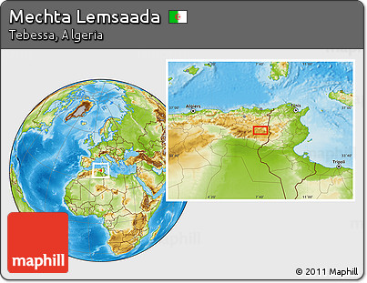 Physical Location Map of Mechta Lemsaada