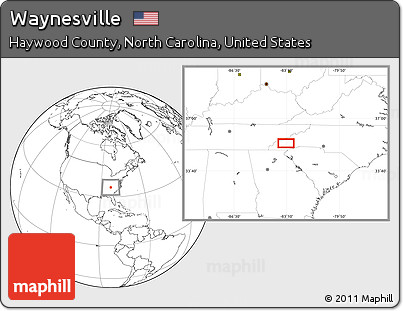 Blank Location Map of Waynesville