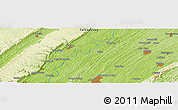 Physical Panoramic Map of Flat Top