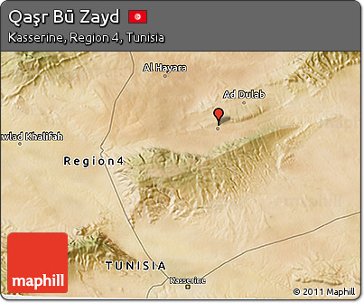 Satellite 3D Map of Qaşr Bū Zayd