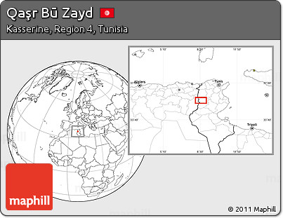 Blank Location Map of Qaşr Bū Zayd