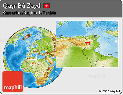 Physical Location Map of Qaşr Bū Zayd