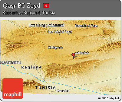Physical Panoramic Map of Qaşr Bū Zayd