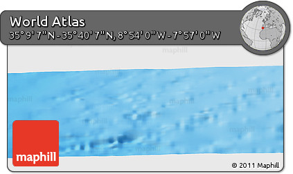 Physical Panoramic Map of the Area around 35° 24' 37" N, 8° 25' 30" W