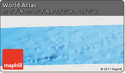 Physical Panoramic Map of the Area around 35° 24' 37" N, 8° 25' 30" W