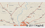 Shaded Relief 3D Map of the area around 35° 24' 37" N, 90° 1' 30" W