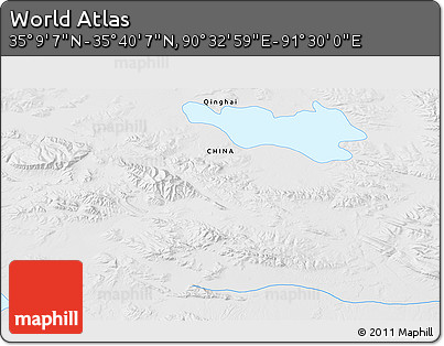 Physical 3D Map of the Area around 35° 24' 37" N, 91° 1' 30" E