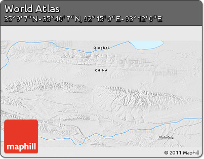 Physical 3D Map of the Area around 35° 24' 37" N, 92° 43' 29" E