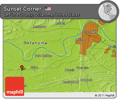 Physical 3D Map of Sunset Corner