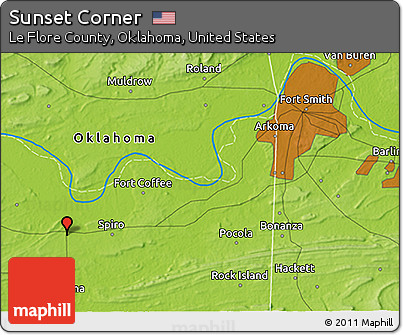 Physical 3D Map of Sunset Corner