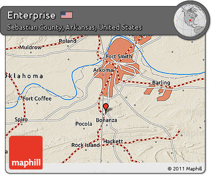 Shaded Relief 3D Map of Enterprise