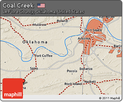 Shaded Relief 3D Map of Coal Creek