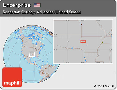 Gray Location Map of Enterprise