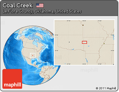 Shaded Relief Location Map of Coal Creek