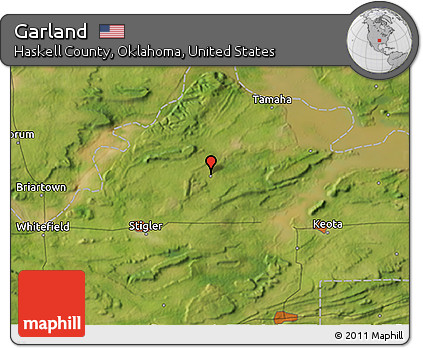 Satellite 3D Map of Garland
