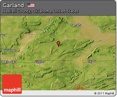 Satellite 3D Map of Garland