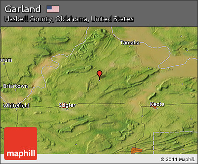 Satellite 3D Map of Garland