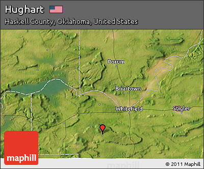 Satellite 3D Map of Hughart