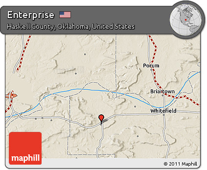 Shaded Relief 3D Map of Enterprise