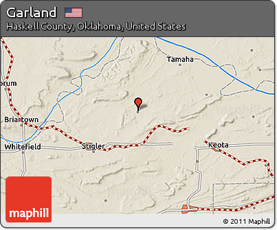 Shaded Relief 3D Map of Garland