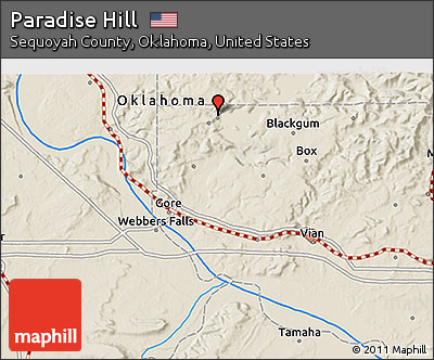 Shaded Relief 3D Map of Paradise Hill