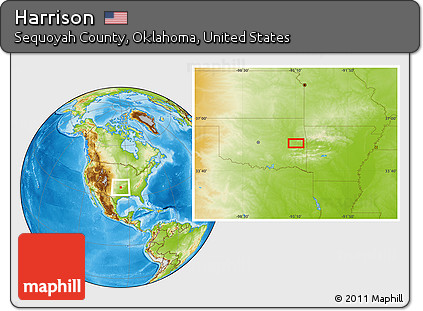 Physical Location Map of Harrison