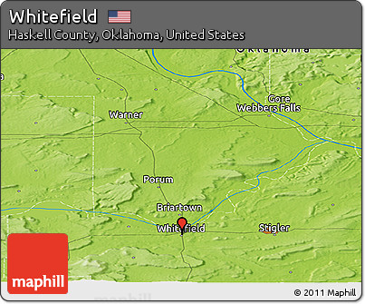 Physical Panoramic Map of Whitefield