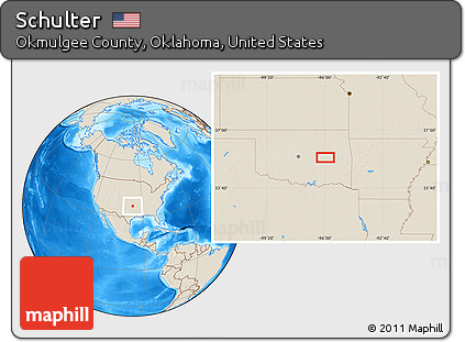 Shaded Relief Location Map of Schulter
