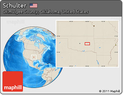 Shaded Relief Location Map of Schulter