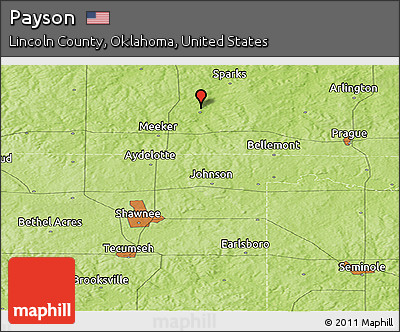 Physical Panoramic Map of Payson