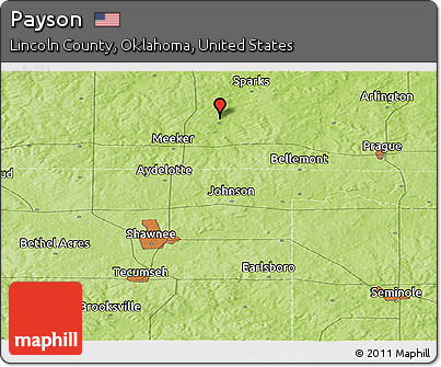 Physical Panoramic Map of Payson